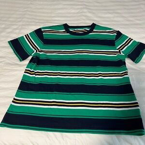 GAP Green and Navy Striped Tee
